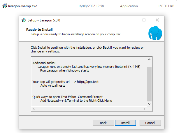 install laragon
