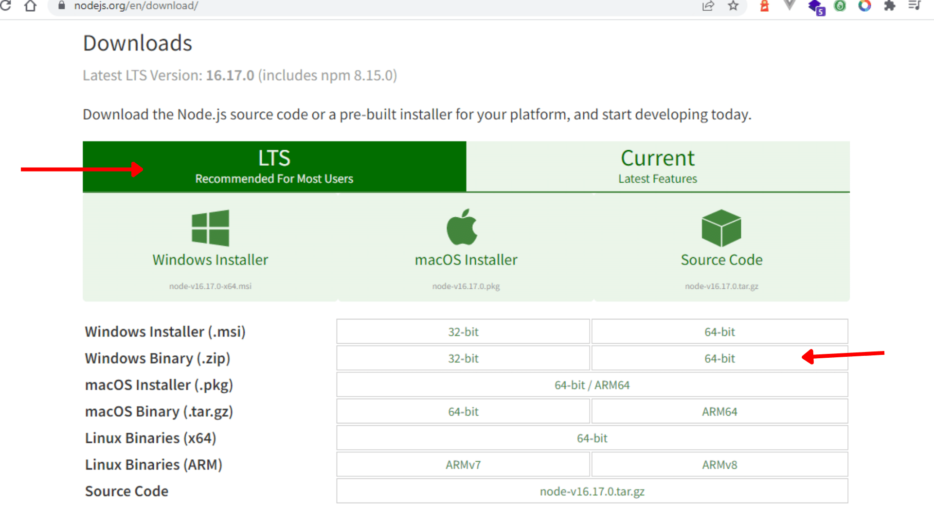 download nodejs